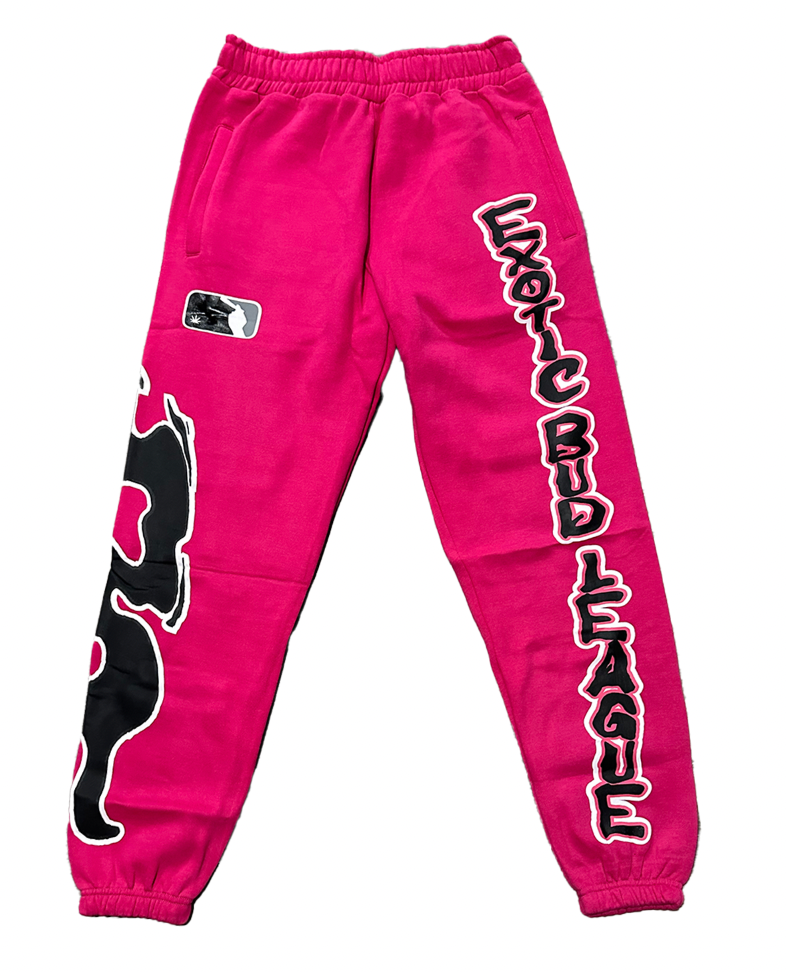 HOT PINK UP IN SMOKE EBL SWEATPANTS
