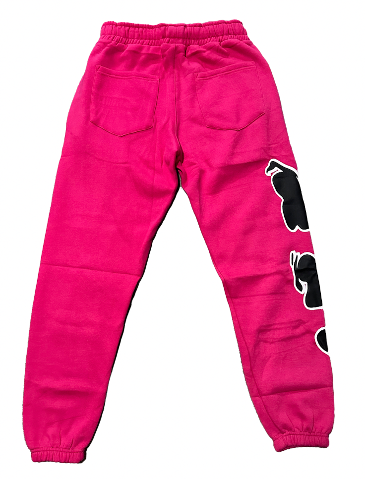 HOT PINK UP IN SMOKE EBL SWEATPANTS